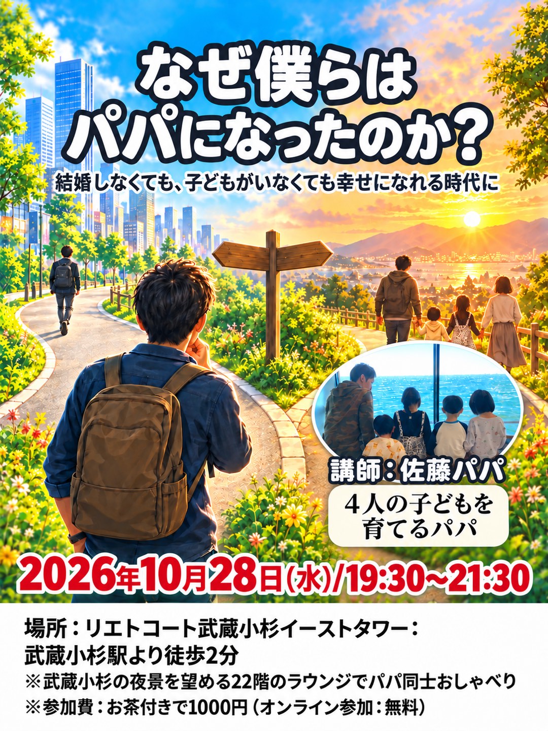 なぜ僕らはパパになったのか？ 講師：佐藤パパ 2026年10月28日開催